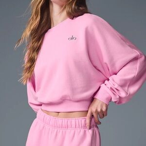 Alo Sweet Pink Crewneck